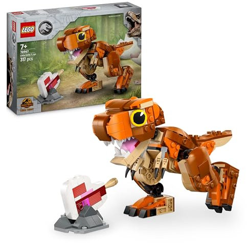 LEGO Jurassic World Little Eatie: T. Rex, Dinosauro Giocattolo con Mascella Apribile, Testa, Coda, Braccia e Gambe Mobili, Gioco di Ruolo per Bambini e Bambine da 7 Anni, Regalo di Compleanno 76967