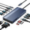 ACASIS 14-in-1 USB C Station d'accueil Dual Monitor HDMI, Laptop Docking Station avec Triple Monitors, Gigabit Ethernet, 100W PD Charging, SD/TF Card Reader, for Macbook Pro, Surface, Lenovo, Dell