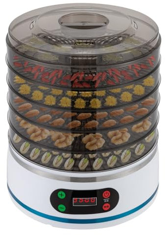 Petit déshydrateur 5 étagères Mini Home - Commande tactile - Avec minuterie numérique - Pour fruits, légumes et viandes