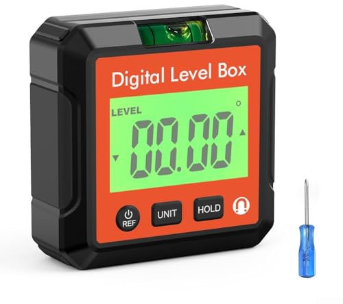 ZiStarlilife Digital Angle Finder, Electronic Protractor Inclinometer, Digital Level Box Angle Finder with LCD, for Automobile Woodworking Building Masonry(E)