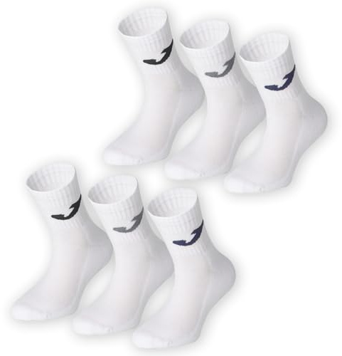 Joma Calcetines para niño o niña de rizo para todas las estaciones, calcetines de tenis para niños fútbol y baloncesto, altura media pantorrilla, calcetines deportivos de algodón, 6 pares, Color