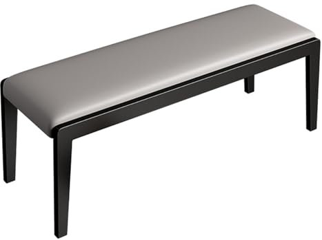 Stoppad matbänk träbänk entré köksbord bänk robust och stabil 129 cm smal bänk mångsidig sängbänk