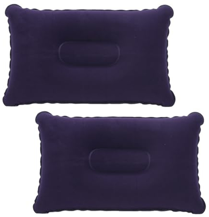 OUDQFCJ Cojines inflables x2 - Paquete múltiple de Cojines inflables Azules Viajar/Acampar/al Aire Libre/Pescar - Cojín Hinchable - Paquete Doble - Ultraligero