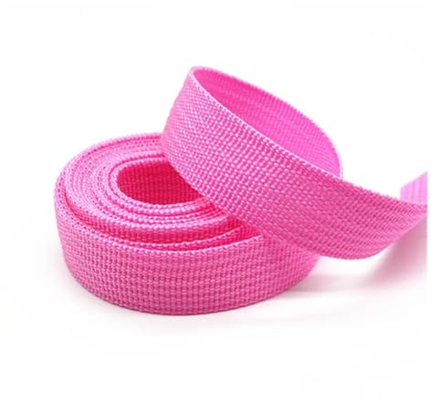 WEOKDFHA sadelgjord 2 meter 20 mm kanvas band bältesväska sadelgjord nylon husdjur ryggsäck band sytillbehör (rosa)