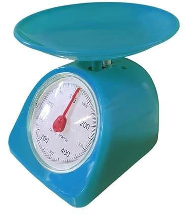 Báscula de cocina mecánica 1 kg azul