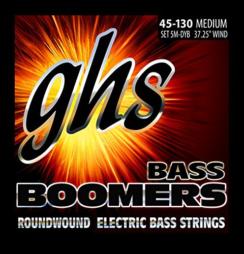 GHS BASS BOOMERS String Set For Electric Bass - 5-String - 5M-DYB - Medium - 045/130