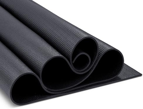 Yoga-mad Estera de Yoga Warrior II Mat 4mm Esterilla para Yoga/Pilates/Gimnasia, Unisex Adulto, Grafito, 4mm