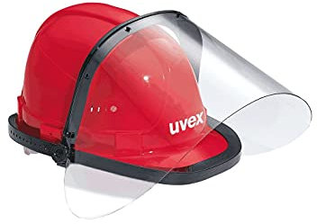 Uvex Visera facial 9721 de poliestireno, color incoloro, revestimiento antivaho