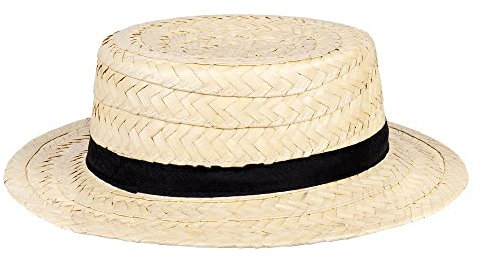 Boland 90992 - Hut Lou Bandy, Strohhut, Kopfbedeckung, Zubehör, Accessoire, Themenparty, Mottoparty, Karneval