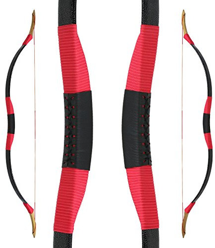 Drake Traditioneller Reiterbogen - 142cm (Black Red, 35 lbs)
