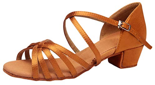 LaoZan Donna Tacco Scarpe da Ballo Latino Bambino Ragazza Performance Sandali Scarpe da Danza Salsa Tango