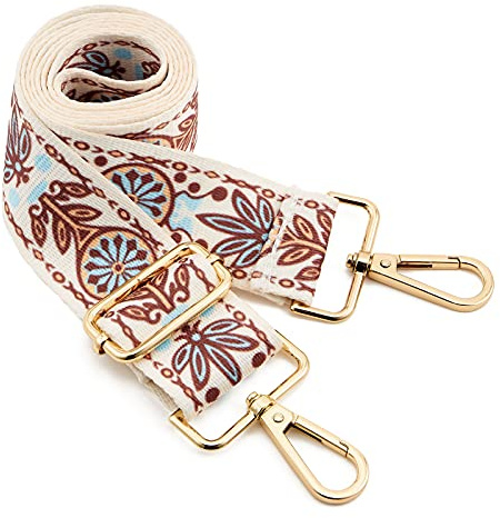 ZOUIQSS Tracolla larga ，Cintura di ricambio regolabile Tracolla per borsa in tela per chitarra a tracolla((3.8CM) Color37)