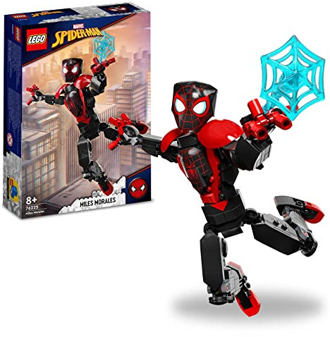 LEGO 76225 Marvel Miles Morales Figur, voll bewegliches Action-Spielzeug, sammelbares Spider-Man Set, Spielzeug für Jungen und Mädchen