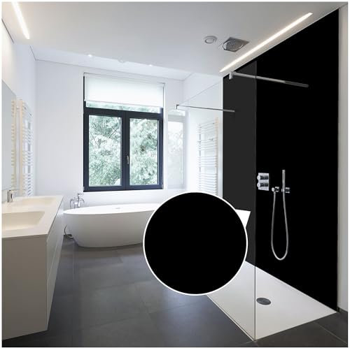 WALLando Pannello posteriore per doccia di alta qualità, dimensioni personalizzate, rivestimento da parete facile da montare per doccia e bagno, parete in PVC di alta qualità, tinta unita e satinata,