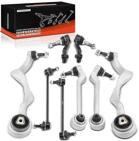 Frankberg 4x Querlenker 2x Spurstangenkopf 2x Koppelstange Vorne Kompatibel mit 1er E81 E87 E88 2004-2013 3er E90 E93 2004-2013 X1 E84 2009-2015 Replace# 6769798