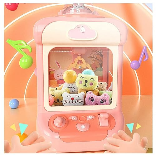 Macchinetta Acchiappa Pupazzi , Con 20 Mini Peluche E 10 Gashapon Macchina Artiglio Peluche Juegos De NiñAs Distributore Caramelle , Giochi Di Società Per Bambini 8-12 ,Pink