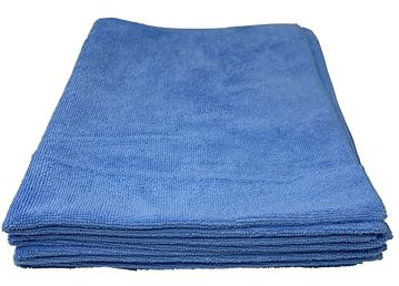 Glanzstar Microfaser Bodentuch Aufnehmer Scheuertuch 50 x 60 cm Fliesen flauschig 5 Stück Blau Mikrofaser Tücher 5 er Set - Kochfest
