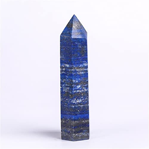 TCYNNQVD Natural Crystal Pillar of Lapis Lazuli Wand Pillar Point Hexagonal Prism Feng Shui Decoration Reiki Crystals (Size : 5-6cm)