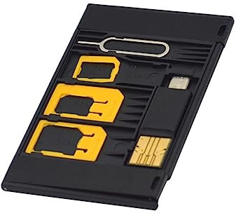 HOMSFOU Kit de adaptador SIM, ranura para tarjeta SIM, adaptador para tarjeta SIM, juego de accesorios para teléfono móvil, kit de tarjeta SIM, adaptador nano SIM, adaptador nano a micro SIM para
