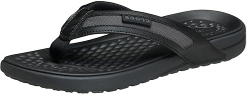 Crocs Yukon Sport Flip, Infradito Uomo, Nero Grigio Lavagna, 48 EU, Nero Grigio Lavagna, 48 EU