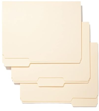 Cartella portadocumenti | Cartelle di carta con linguette tagliate a 1/3 | Forniture per ufficio Organizzazione documenti per la casa, scuola, scuola, materiale Gestione dei contratti aziendali