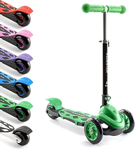 ToyStar Cruise 3 Wheel Tri Scooter, Easy Folding System, Height Adjustable Handlebars, Tilt To Turn Steering, Kids Aged 3+ Years