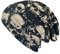 Wollhuhn ÖKO Jungen/Mädchen Bequeme Weiche Long Beanie/Mütze/Beanie-Mütze/Strickmütze/Kindermütze Jersey Gefüttert Übergangszeiten (Öko-Stoffe/Bio) (LB Skulls Taupe/Schwarz, L)