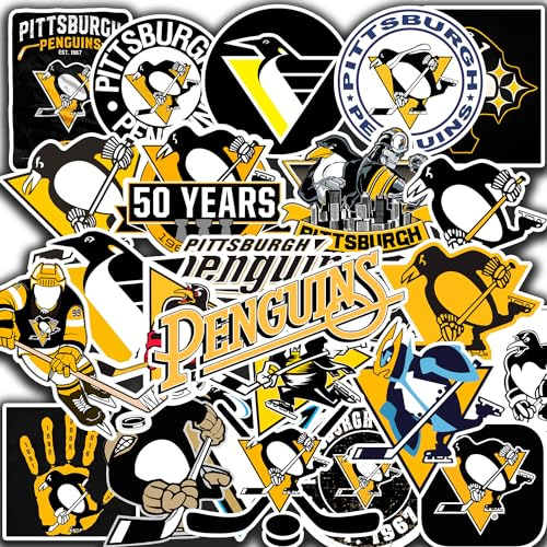 27 st Pittsburgh amerikanska pingviner hockeyklistermärken för vattenflaska, bärbar dator, cykel, dator, motorcykel, resväska, bildekal dekorationsklistermärke