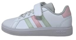adidas Unisex Kinder Grand Court 2.0 Shoes Children, FTWR White/Crystal Jade/Clear pink, 33 EU