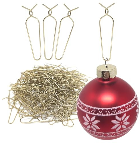 com-four® 150x ganchos para adornos de árboles de Navidad - colgadores para bolas de árboles de Navidad - colgadores rápidos para adornos de Navidad - ganchos de metal reutilizables