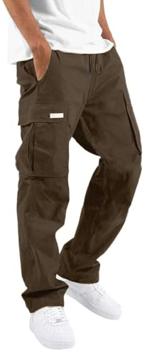 Pantalon Cargo Homme Taille ÉLastique, Pantalon Randonnée Homme Grande Taille Long Slim Couleur Unie Classiques Casual Tendance Comfortable Léger De Tous Les Jours Simple Passe-Partout Pants