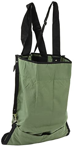 LUCKDANO Bolsa para recoger fruta verde con doble hebilla, tela Oxford 600D, delantal ajustable para cosecha de jardín, ideal para manzanas, peras y cerezas. Manos libres, gran capacidad.