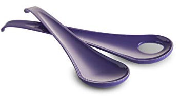 Omada Design Posate da Insalata 28 cm, Antibatteriche, Leggere, Colorate, Stile Moderno, Lavabili in Lavastoviglie, Made in Italy, linea Sanaliving