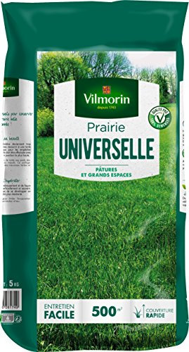 VILMORIN - Prairie Universelle - Pour pâtures et grands espaces - Idéale pour les animaux - Robuste - Entretien facile - Couverture rapide - 5 Kg = 500 m² de Prairie