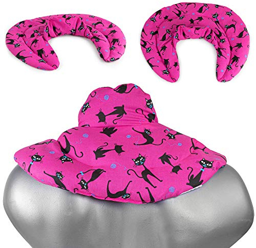 Giraffenland Neck Pillow cat pink rapeseeds | Heat Pad. Warming Neck Cushion, Neck Warmer