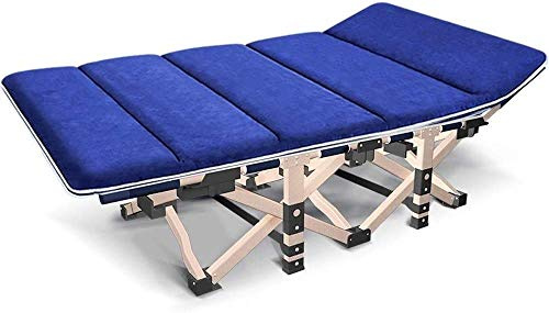 Sun Lounger Garden Chairs Folding Bed Camping, Office Nap Bed Lunch Break Home Portable Leisure Recliner Strong Stable Bed Base (Color, Blue),Blue