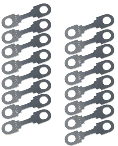 16pcs Fusibles Planos para Coche Fusible Plano Fusibles Lamina 30A 40A 50A 60A 70A 80A 100A 110A 125A 150A para Automóviles Camiones Vehículos de Construcción Autobuses Caravanas (110A)
