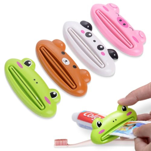 ZEPIQOR 4 Pièces de Presse-tube de Dentifrice, Presse Dentifrice Anti Gaspillage, pour Dentifrice, Pigment, Cosmétiques