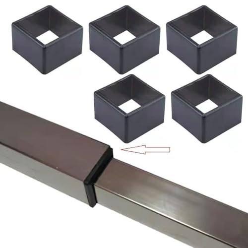 Besttoolifes 5 Stück Vierkantrohr-Einsätze, Hülsen-Konverter, Kunststoff-Adapter, 50 mm auf 45 mm, für Fitnessgeräte, Rauschunterdrückung