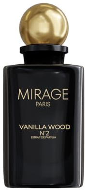 Mirage Paris Vanilla Wood No.2 – Extrait de Parfum Unisex (30% Duftöl), mit Pheromonen, warmer Vanille-Holz-Duft, langanhaltend & sinnlich, 50 ml + gratis 2 ml Duftprobe