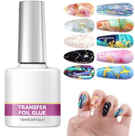 Colla Per Transfer Foil Unghie - 10ml Adesione Forte Gel Per Trasferimento