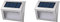Lot de 2 projecteurs solaires inox applique murale escalier balisage LED blanc WALLY H10cm