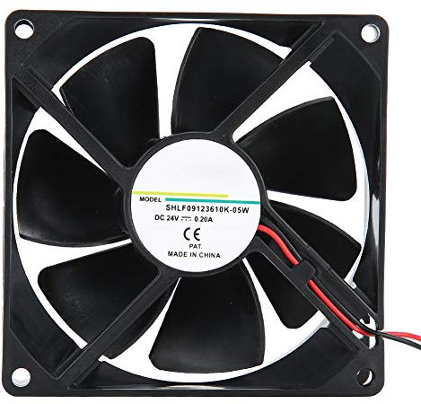 Ventola di raffreddamento per convertitore di frequenza / saldatrice elettrica, ventola a doppia sfera 24V 0.20A 9cm, con PBT + materiale in fibra di vetro, silenziamento ultra basso, facile da usare.