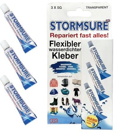 Stormsure Flexibler Reparaturkleber 3x5g Pack – Robuster, Wasserdichter Kleber, Universell Einsetzbar, Hohe Festigkeit & Temperaturbeständig