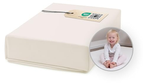 Ehrenkind® Spannbettlaken für Babybett Kinderbett | 100% Bio-Baumwolle Spannbettlaken 90x200 | Atmungsaktives Spannbetttuch (160 g/m²) | Material Oeko-TEX 100 Zertifiziert, 200x90cm Natur