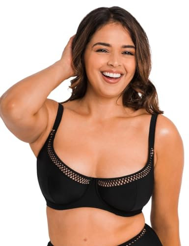 Curvy Kate Damen First Class Balcony Top Bikini, Blickdicht, Schwarz, 85D
