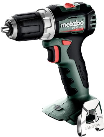 metabo Taladro atornillador inalámbrico BS 18 L BL – 18 V, 65 Nm, diámetro de perforación de 40 mm – Sin escobillas, compacto y potente para taladrar y atornillar precisos, incluye metaBOX – Sin