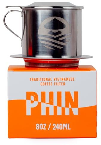 Nam Song Vietnamese Coffee Maker – 8oz Stainless Steel Vietnam Phin Filter for Drip Coffee – Durable & Dishwasher Safe – Filtration Paper Not Needed