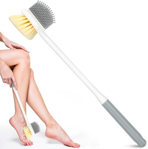 Badebürste mit Langem Stiel,Fußbürste für die Dusche Fußwaschbürste mit Langem Stiel Fußbürste Dusche Zehenwascher für die Dusche Hilfsmittel für Senioren im Alltag