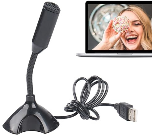 USB-kondensatormikrofon för dator - Plug & Play-skrivbordsmikrofon